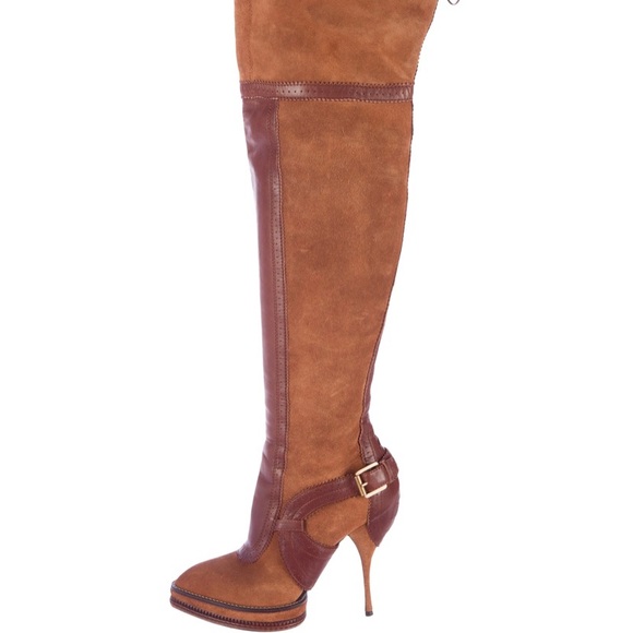 dior thigh high boots